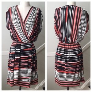 MAX & CLEO Faux Wrap Mini Dress Size XS